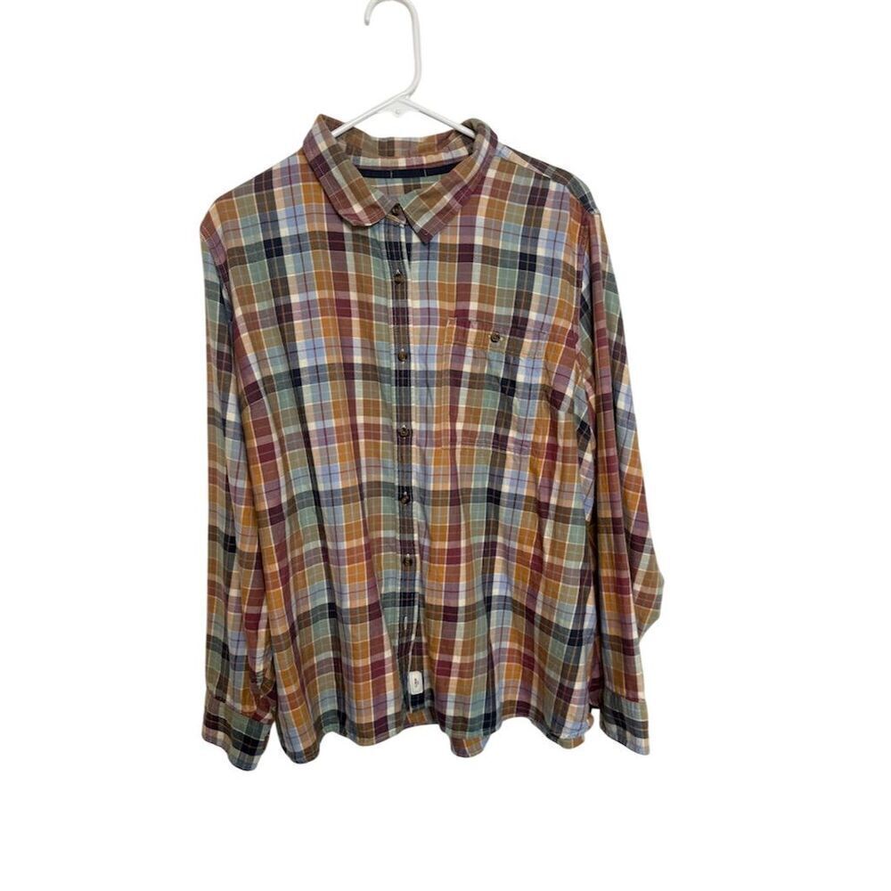 LL Bean Mens Plaid Flannel Shirt 2XL